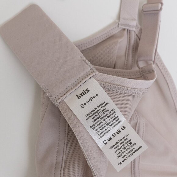 ✨ Knix Mesh Deep V Bra Oyster Nude S++ - Picture 12 of 13